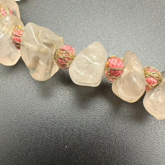 Three Vintage Gemstone Beaded Necklaces - Agate Jasper Quartz?? - Picture 6 of 7